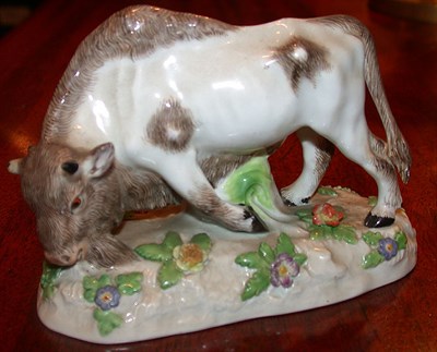 Lot 548 - Meissen Porcelain Figure of a Bull Late 19th...