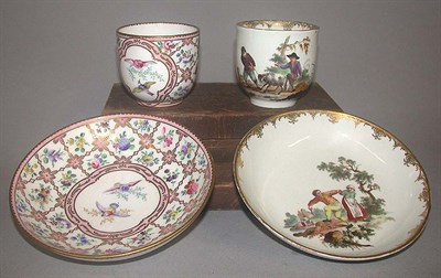 Lot 624 - Two Porcelain Cups and Saucers The first...