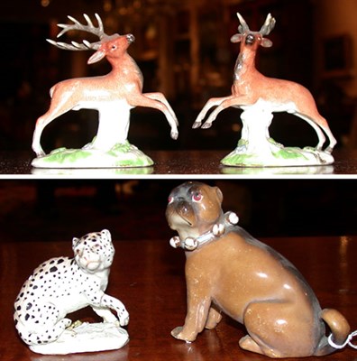 Lot 545 - Group of Meissen Porcelain Figures of Animals...