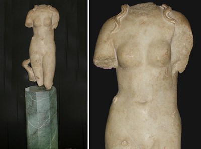 Lot 140 - Marble Torso of Aphrodite Possibly Roman with...
