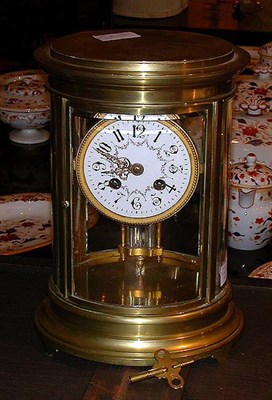 Lot 364 - Continental Gilt-Bronze Mantel Clock