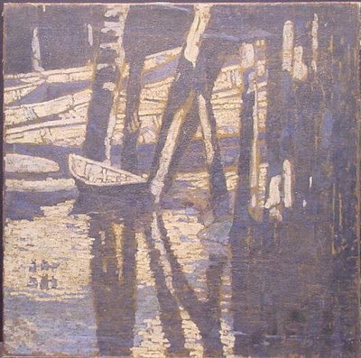 Lot 53 - 20th Century School REFLECTIONS IN A HARBOR...