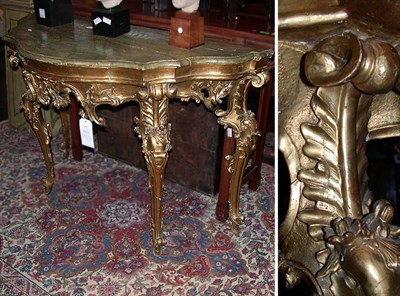 Lot 168 - Italian Rococo Gilt-Wood Console The shaped...