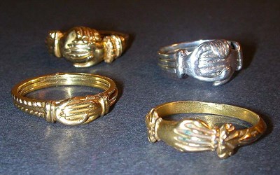 Lot 6 - Group of Four Assorted Friendship Rings...