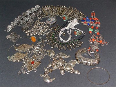 Lot 124 - Group of Assorted Silver and Metal Ethnic...