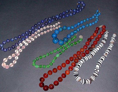 Lot 72 - Group of Assorted Hardstone and Glass Bead...