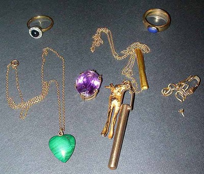 Lot 23 - Group of Assorted Gold Items Yellow gold,...