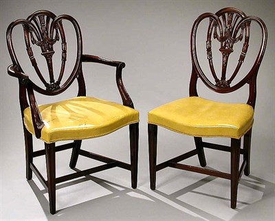 Lot 421 - Set of Eight George III Style Mahogany Dining...