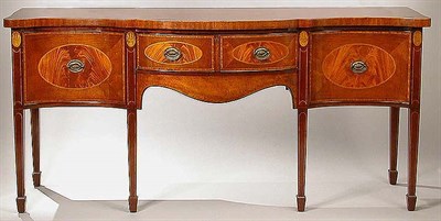 Lot 412 - George III Style Inlaid Mahogany Sideboard The...