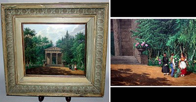 Lot 243 - Continental Porcelain Plaque Depicting a Greek...