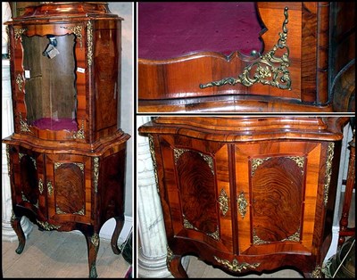 Lot 116 - Louis XV Style Mahogany Vitrine The serpentine...