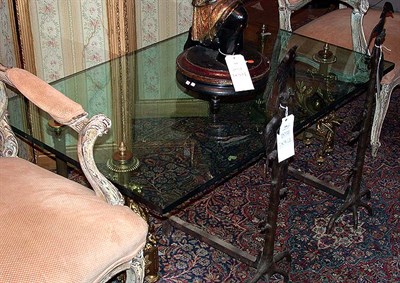 Lot 209 - Louis XVI Style Gilt-Bronze and Glass Top...