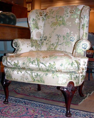 Lot 436 - George I Style Mahogany Wing Chair The...