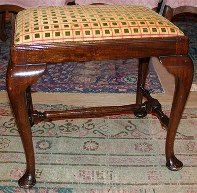 Lot 437 - George I Style Mahogany Stool The rectangular...