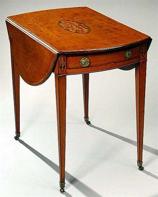 Lot 418 - George III Inlaid Mahogany Pembroke Table Late...