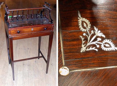 Lot 669 - Victorian Mother-of-Pearl Inlaid Rosewood...