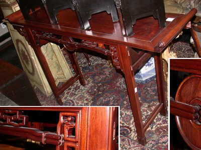 Lot 438 - Chinese Hardwood Altar Table The rectangular...
