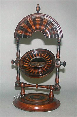 Lot 422 - Victorian Inlaid Mahogany Mustache Mirror 19th...
