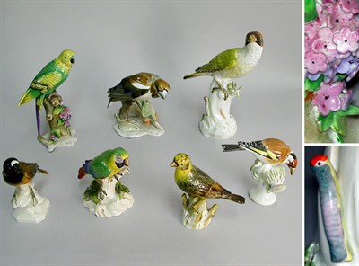 Lot 311 - Three Meissen Porcelain Figures of Birds...