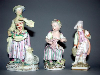 Lot 561 - Group of German Porcelain Figures Comprising a...