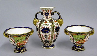 Lot 909 - Group of Three Royal Crown Derby Gilt...