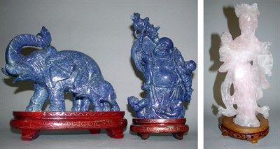 Lot 514 - Two Chinese Lapis Lazuli Groups Together with...