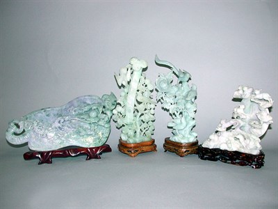 Lot 512 - Group of Chinese Jade Carvings Comprising two...