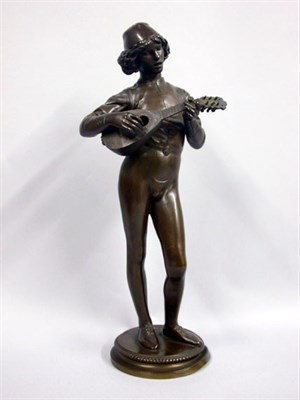 Lot 625 - French Bronze Figure of a Mandolin Player...