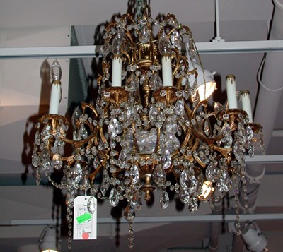 Lot 505 - Louis XV Style Gilt-Metal and Glass Ten-Light...