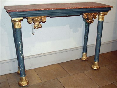 Lot 341 - Neoclassical Painted and Parcel Gilt Console