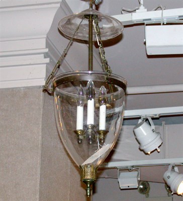 Lot 543 - Georgian Style Three-Light Bell Lantern