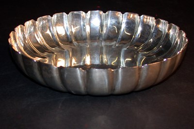 Lot 432 - Mexican Silver Lobed Bowl Approximately 22...