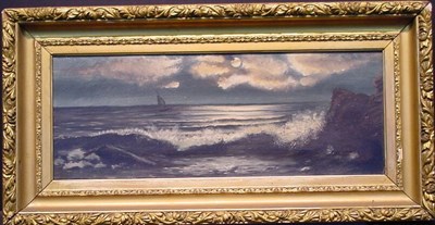 Lot 18 - American School 19th Century NIGHT WAVES...