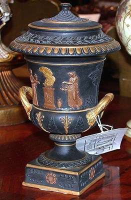 Lot 609 - Wedgwood Gilt Decorated Covered Urn With a...