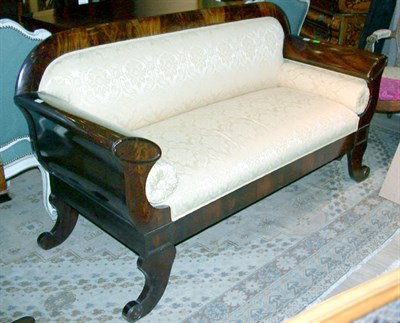 Lot 511 - American Empire Upholstered Mahogany Settee