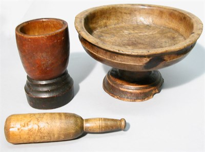 Lot 261 - Group of Treenware Articles Comprising a...