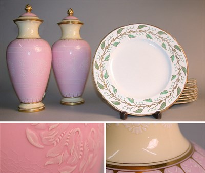 Lot 577 - Set of Ten Shelly Gilt Decorated Porcelain...