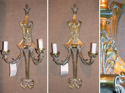 Lot 367 - Pair of Louis XV Style Gilt-Metal Two-Light...