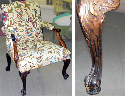 Lot 580 - George III Style Cruel Upholstered Mahogany...