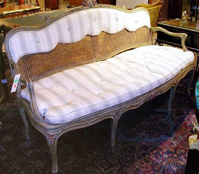 Lot 292 - Italian Rococo Style Painted Fruitwood Settee...
