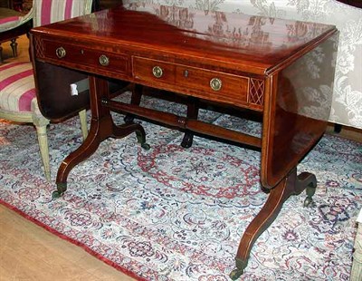 Lot 367 - Regency Inlaid Mahogany Sofa Table Early 19th...