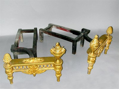 Lot 280 - Pair of Louis XVI Style Gilt-Bronze Chenets...