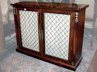 Lot 380 - Regency Gilt-Bronze Mounted Rosewood Cabinet