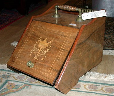 Lot 404 - Edwardian Marquetry Inlaid Mahogany Coal Hod