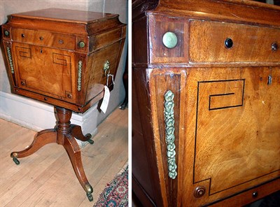 Lot 677 - Regency Ebonized Inlaid Mahogany Cellaret The...