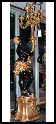 Lot 328 - Pair of Gilt-Wood and Composition Blackamoor...