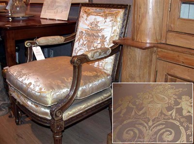 Lot 199 - Pair of Louis XVI Style Parcel Gilt Walnut...