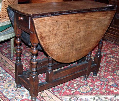 Lot 183 - Provincial George III Oak Gate-Leg Table 18th...