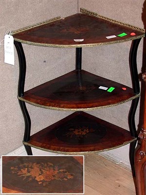 Lot 215 - Louis XV Style Marquetry Inlaid Gilt-Bronze...