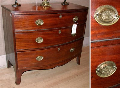Lot 564 - George III Mahogany Bow-Front Chest of Drawers
